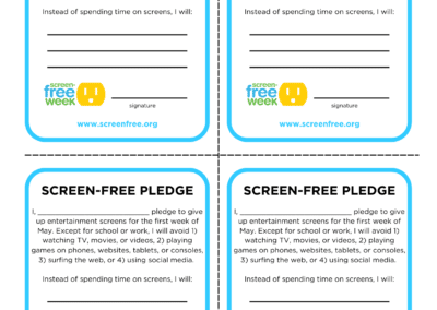 Screen-Free Pledge (English) 🖨