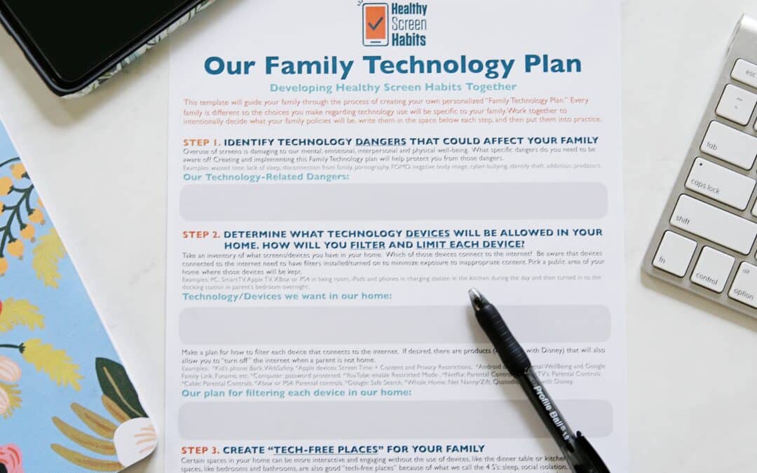 Healthy Screen Habit’s Family Technology Plan