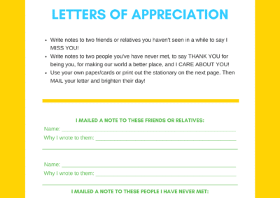 Screen-Free Activity: Letters of Appreciation